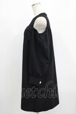 画像2: axes femme POETIQUE / リボンデザイン肩あきワンピース M ブラック H-25-08-23-027-AX-OP-NS-ZH