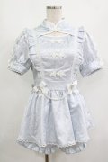 NoGenki / チャイナ風ワンピースセットアップ M サックス H-25-08-23-031-PU-OP-NS-ZH