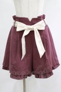 axes femme / タック入りフレアキュロット M パープル H-25-08-23-033-AX-PA-NS-ZH
