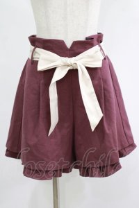 axes femme / タック入りフレアキュロット M パープル H-25-08-23-033-AX-PA-NS-ZH