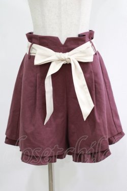 画像1: axes femme / タック入りフレアキュロット M パープル H-25-08-23-033-AX-PA-NS-ZH