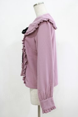 画像2: DearMyLove / ラウンドカラーフリルブラウス M パープル H-25-08-23-036-EL-BL-NS-ZH