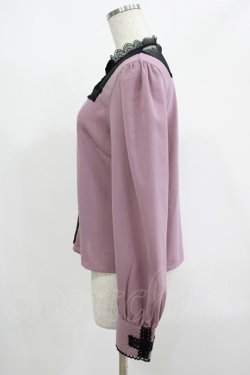 画像2: DearMyLove / 十字架レースブラウス M パープル H-25-08-23-037-EL-BL-NS-ZH