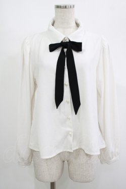 画像4: axes femme POETIQUE / チルデンニットベスト付ブラウス M オフ/ボルドー H-25-08-23-047-AX-TO-NS-ZH