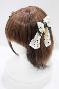 BABY,THE STARS SHINE BRIGHT / Maria de la Croixリボンコーム  オフ/ブラック H-25-08-23-062-BA-AC-NS-ZH
