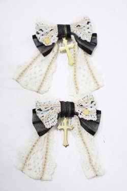 画像2: BABY,THE STARS SHINE BRIGHT / Maria de la Croixリボンコーム  オフ/ブラック H-25-08-23-062-BA-AC-NS-ZH