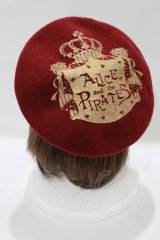 ALICE and the PIRATES / A/Pクラウンプリントベレー  ボルドー H-25-08-23-070-PA-AC-NS-ZH