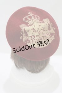 ALICE and the PIRATES / A/Pクラウンプリントベレー  ボルドー H-25-08-23-070-PA-AC-NS-ZH