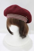 axes femme / ロゴプレート付ラインベレー  ボルドー H-25-08-23-074-AX-AC-NS-ZH