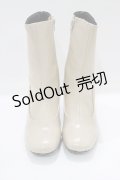 F&A / 【晴雨兼用】スクエアトゥレインブーツ M IVORY H-25-08-23-079-LO-SH-NS-ZH