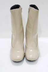 F&A / 【晴雨兼用】スクエアトゥレインブーツ M IVORY H-25-08-23-079-LO-SH-NS-ZH