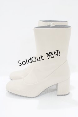 画像2: F&A / 【晴雨兼用】スクエアトゥレインブーツ M IVORY H-25-08-23-079-LO-SH-NS-ZH