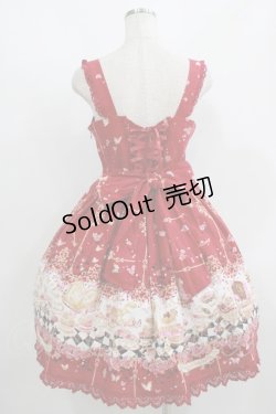 画像3: BABY,THE STARS SHINE BRIGHT / Clockwork tea party柄ルミエールジャンパースカート Free ローズティー(エンジ×エンジレース) H-25-08-23-001-BA-OP-NS-ZH