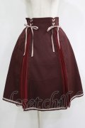 axes femme POETIQUE / レースアッププリーツ切替スカート M ボルドー H-25-08-23-008-AX-SK-NS-ZH