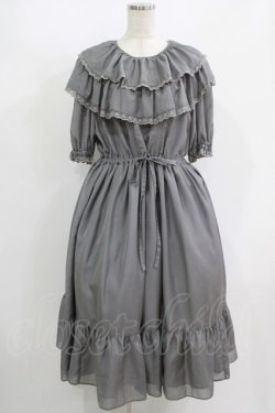 画像1: Perla nell' ostrica / フリルカラーワンピース Free Gray H-25-08-23-010-EL-OP-NS-ZH
