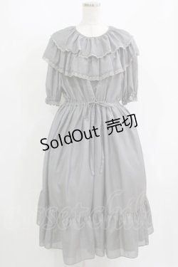 画像1: Perla nell' ostrica / フリルカラーワンピース Free Gray H-25-08-23-010-EL-OP-NS-ZH