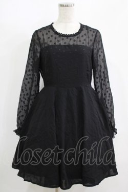 画像1: an another angelus / ハートドットワンピース Free ブラック H-25-08-23-012-CA-OP-NS-ZH