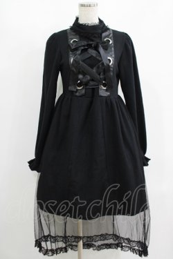 画像1: Jamie エーエヌケー / スピンドルマキシワンピース M ブラック H-25-08-23-013-LO-OP-NS-ZH