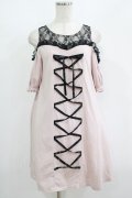 Ank Rouge / 肩あきカットワンピース M ピンク H-25-08-23-014-CA-OP-NS-ZH