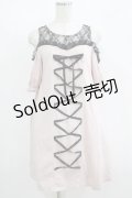 Ank Rouge / 肩あきカットワンピース M ピンク H-25-08-23-014-CA-OP-NS-ZH