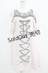 Ank Rouge / 肩あきカットワンピース M ピンク H-25-08-23-014-CA-OP-NS-ZH