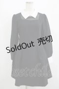 DearMyLove / リボン付デコルテシアーフレアワンピース M ブラック H-25-08-23-016-EL-OP-NS-ZH