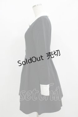 画像2: DearMyLove / リボン付デコルテシアーフレアワンピース M ブラック H-25-08-23-016-EL-OP-NS-ZH