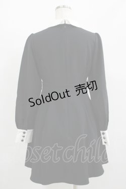 画像3: DearMyLove / リボン付デコルテシアーフレアワンピース M ブラック H-25-08-23-016-EL-OP-NS-ZH