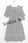 DearMyLove / 十字架刺繍セーラーワンピース M ブラック H-25-08-23-018-EL-OP-NS-ZH