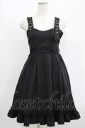 DearMyLove / レースアップフリルハートベルトジャンパースカート M ブラック H-25-08-23-019-EL-OP-NS-ZH
