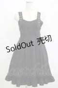 DearMyLove / レースアップフリルハートベルトジャンパースカート M ブラック H-25-08-23-019-EL-OP-NS-ZH