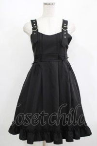 DearMyLove / レースアップフリルハートベルトジャンパースカート M ブラック H-25-08-23-019-EL-OP-NS-ZH