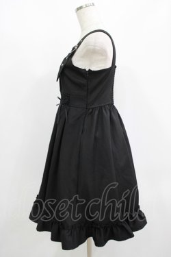 画像2: DearMyLove / レースアップフリルハートベルトジャンパースカート M ブラック H-25-08-23-019-EL-OP-NS-ZH