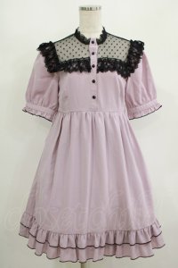DearMyLove / ドットチュール切替ワンピース M ピンク H-25-08-23-020-EL-OP-NS-ZH