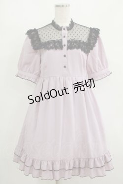 画像1: DearMyLove / ドットチュール切替ワンピース M ピンク H-25-08-23-020-EL-OP-NS-ZH