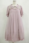 axes femme POETIQUE / メッセージリボンＡラインワンピース M ピンク H-25-08-23-021-AX-OP-NS-ZH