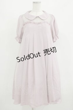 画像1: axes femme POETIQUE / メッセージリボンＡラインワンピース M ピンク H-25-08-23-021-AX-OP-NS-ZH