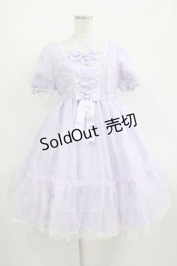 画像1: Angelic Pretty / Lovelyオーガンジーワンピース Free ラベンダー H-25-08-24-001-AP-OP-NS-ZH