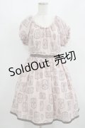 axes femme POETIQUE / ティーカップストライプワンピース M ピンク H-25-08-24-031-AX-OP-NS-ZH