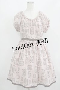 axes femme POETIQUE / ティーカップストライプワンピース M ピンク H-25-08-24-031-AX-OP-NS-ZH
