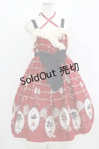 ALICE and the PIRATES / Trick Hat, Pricked Heart柄ベビードールジャンパースカート Free カーディナル H-25-08-24-004-PA-OP-NS-ZH