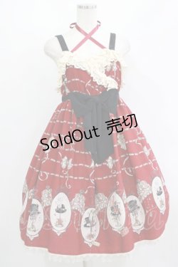 画像1: ALICE and the PIRATES / Trick Hat, Pricked Heart柄ベビードールジャンパースカート Free カーディナル H-25-08-24-004-PA-OP-NS-ZH