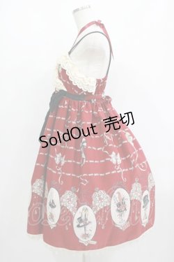 画像2: ALICE and the PIRATES / Trick Hat, Pricked Heart柄ベビードールジャンパースカート Free カーディナル H-25-08-24-004-PA-OP-NS-ZH