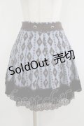 axes femme / Disney/アーガイルシルエットスカート M ブルー H-25-08-24-039-AX-SK-NS-ZH