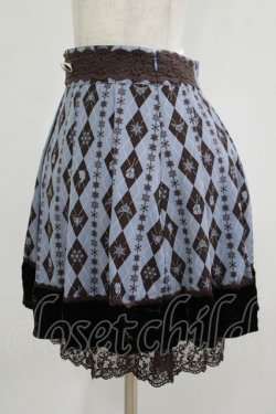 画像2: axes femme / Disney/アーガイルシルエットスカート M ブルー H-25-08-24-039-AX-SK-NS-ZH