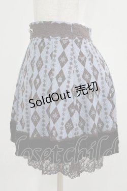 画像2: axes femme / Disney/アーガイルシルエットスカート M ブルー H-25-08-24-039-AX-SK-NS-ZH