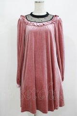 Amavel / ベロアワンピース Free ピンク H-25-08-24-041-CA-OP-NS-ZH