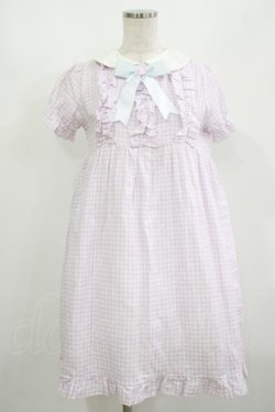画像1: Nile Perch / ギンガムチェックワンピース Free ラベンダー H-25-08-24-042-LO-OP-NS-ZH