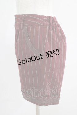 画像2: axes femme / ストライプショートパンツ M ボルドー H-25-08-24-048-AX-PA-NS-ZH