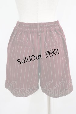 画像3: axes femme / ストライプショートパンツ M ボルドー H-25-08-24-048-AX-PA-NS-ZH